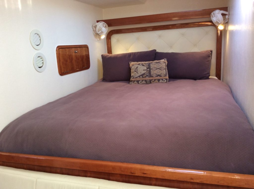A double cabin inside Zoom, a 2009 St Francis 50 bluewater catamaran for sale by owner